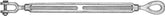 BARON 18-5/8X6 Turnbuckle, 3500 lb Working Load, 5/8 in Thread, Jaw, Eye, 6 in L Take-Up, Galvanized Steel
